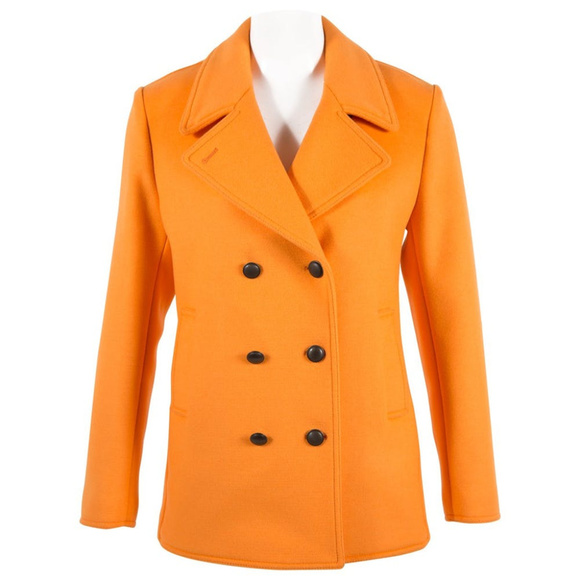 Tomas Maier Wool Caban Orange Jacket: Size 2  US - Picture 2 of 7